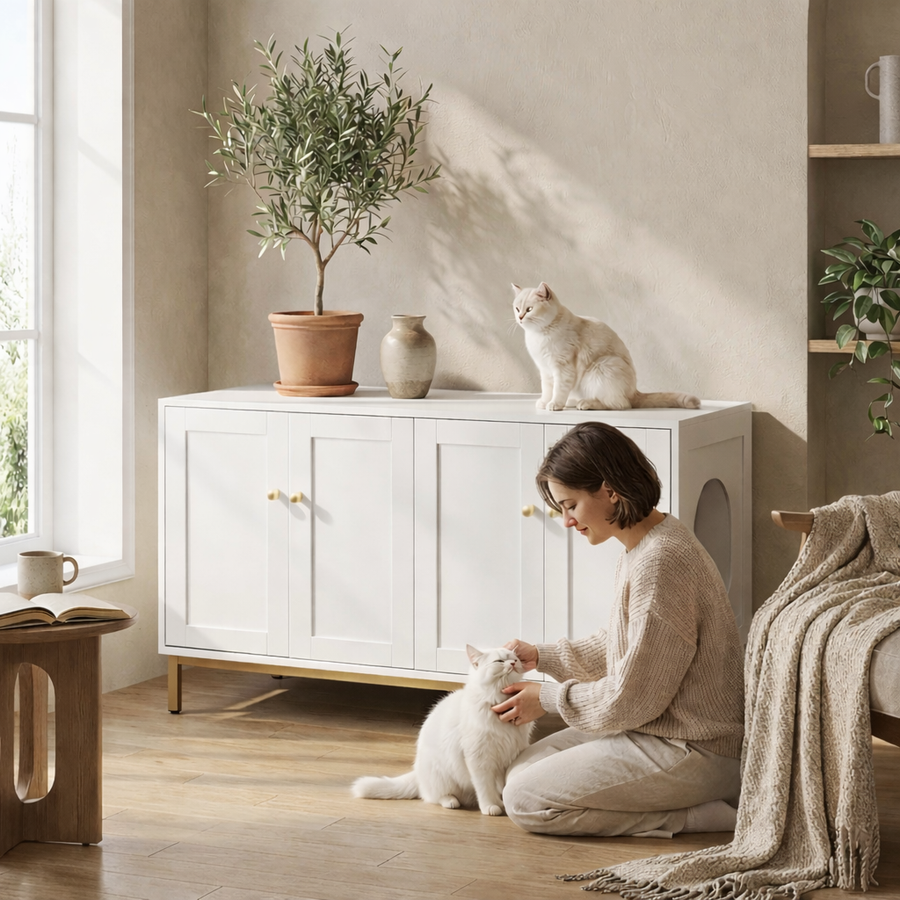 Collection de meubles cache litière pour chat