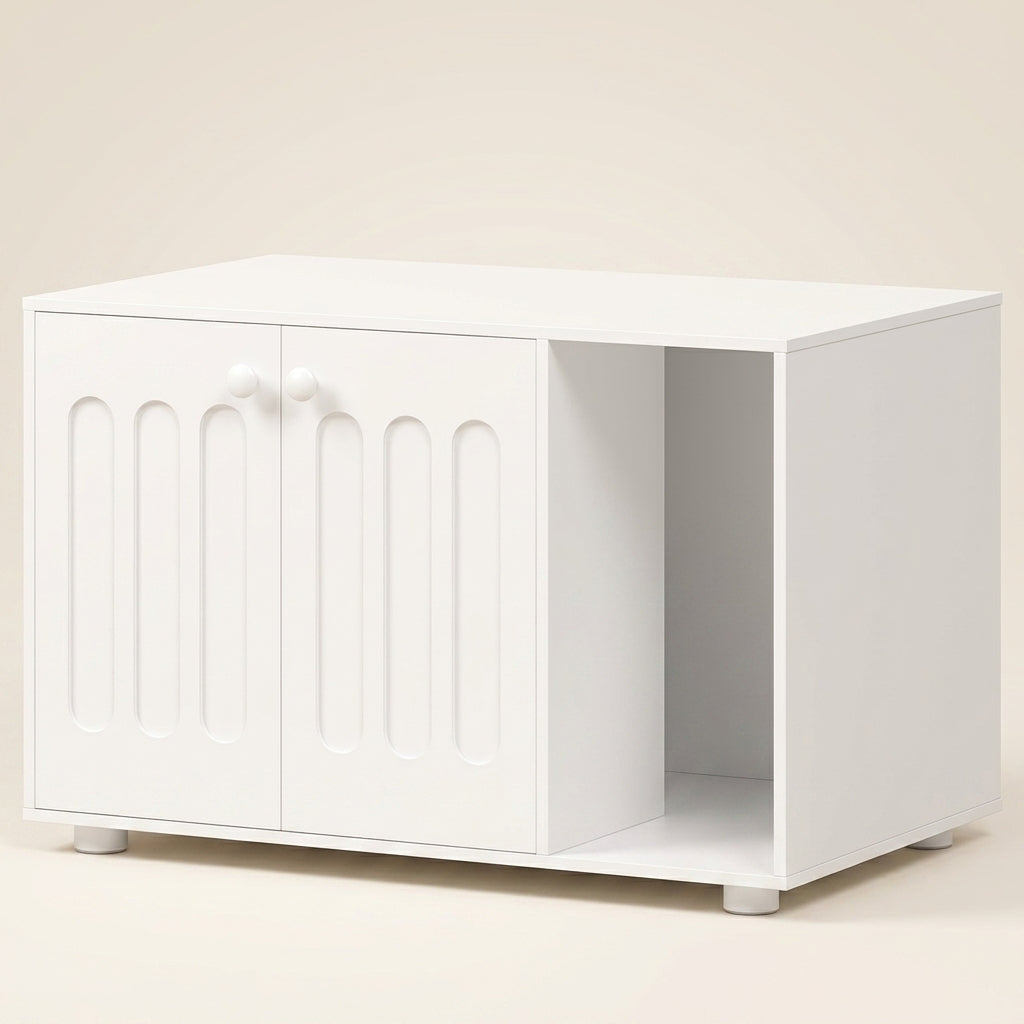 Meuble cache litière fermé design texturé — Félis Line